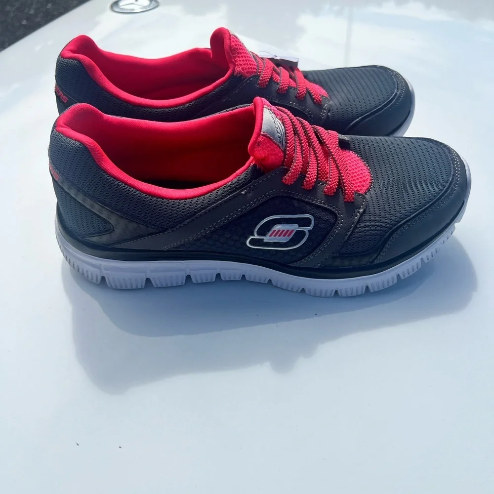 Skechers Kids Black and Pink Sneakers